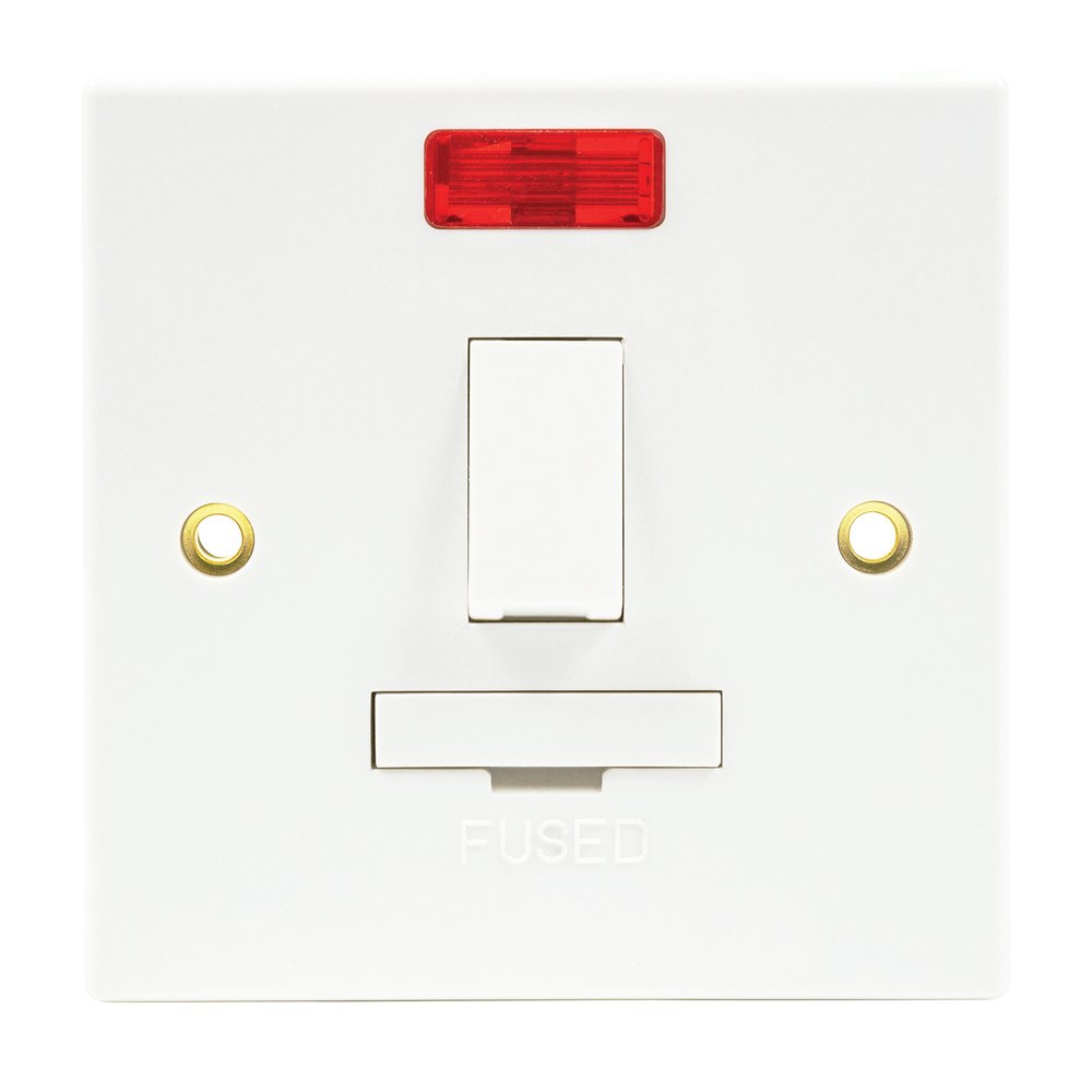 DPswitched Fused Spur With Optional Flex Outlet And Neon BS 1363 13 A