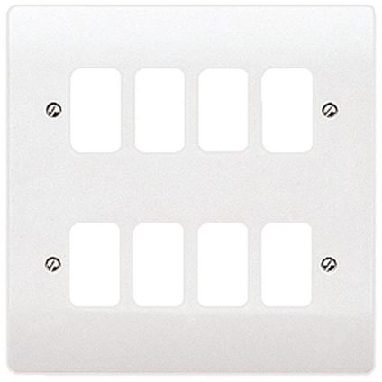 K Whi Mk Logic Grid Plus Module Front Plate White Yesss Electrical