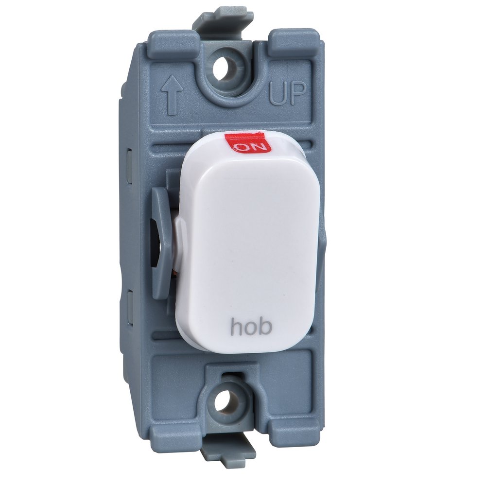 Lisse 20A Double Pole Grid Switch marked Hob