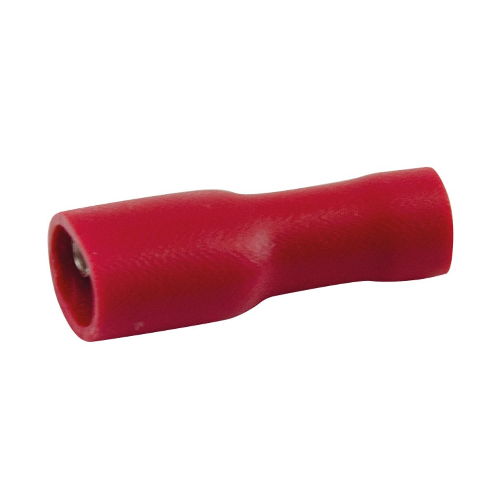 Fully Isolated Crimp Terminal Female (6.3mm) - Red [Pack of 100]