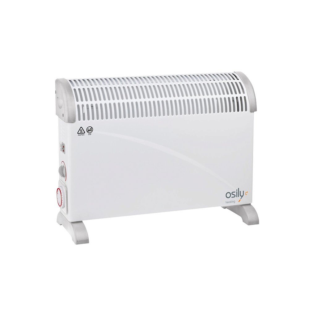 2kW Floor Standing Electric Convector Heater with Thermostat & Timer