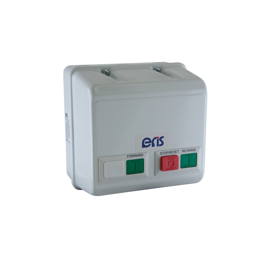 5.5kW DOL Reversing Starter, 415V, 3 Pole, Steel, IP55, Without Overload