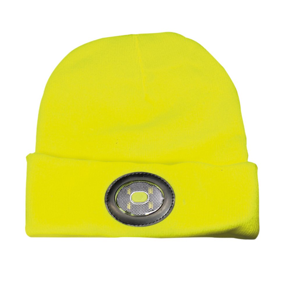 LED Rechargeable Beanie Hat - Yellow