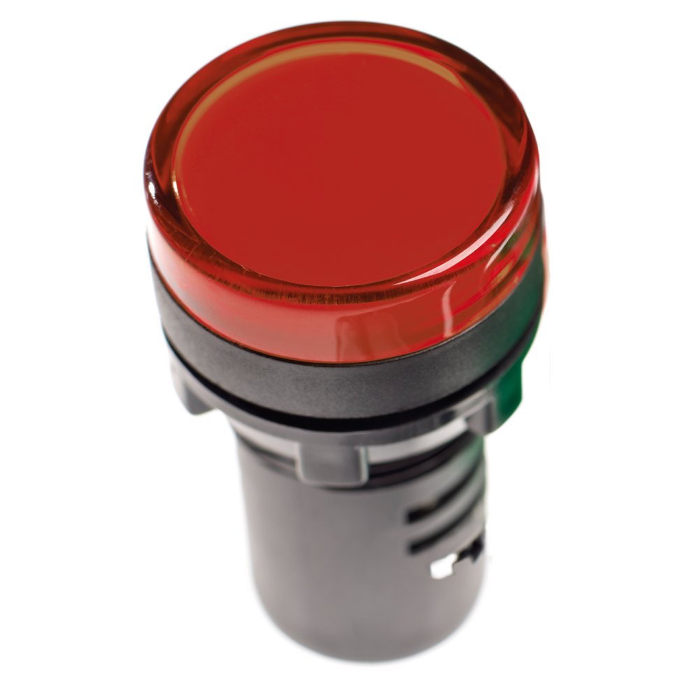22mm LED Pilot Lamp (IP65) Red 230V AC