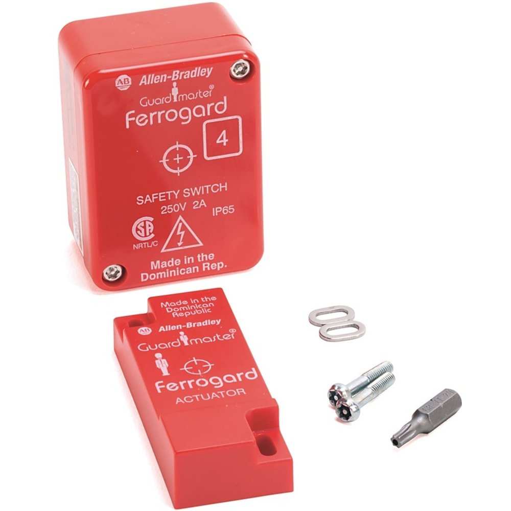 Non Contact Interlock Switch, 1NC, 250V AC, 2A, 4m, IP67, Ferrogard Range