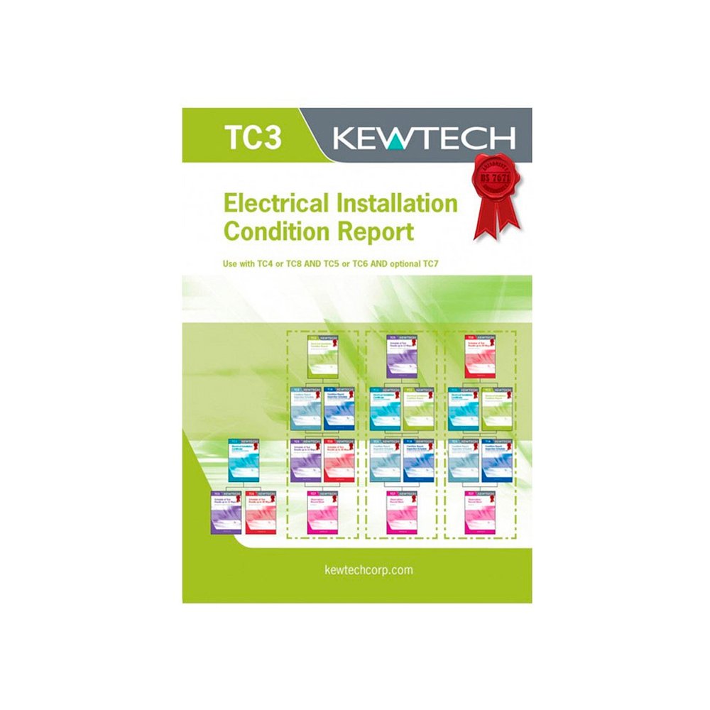 Kewtech TC3 Electrical Installation Condition Report for up to 100a Supply 