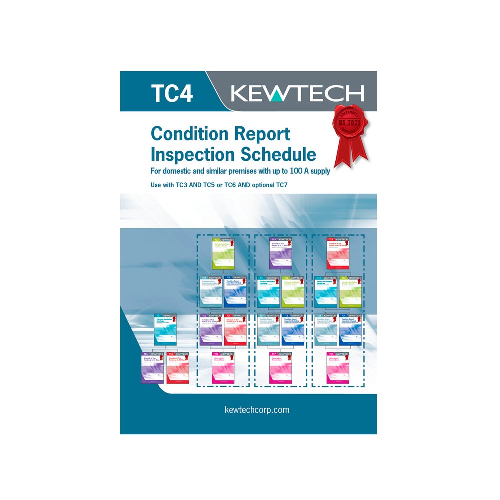 Kewtech TC4 Electrical Installation Condition Report For Over 100A Supply 