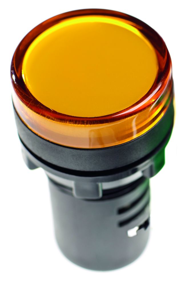 22mm LED Pilot Lamp (IP65) - Amber 24V AC/DC