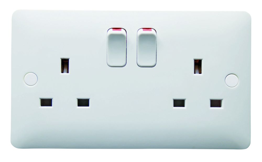 2 Gang Switched Socket Outlet Symbol