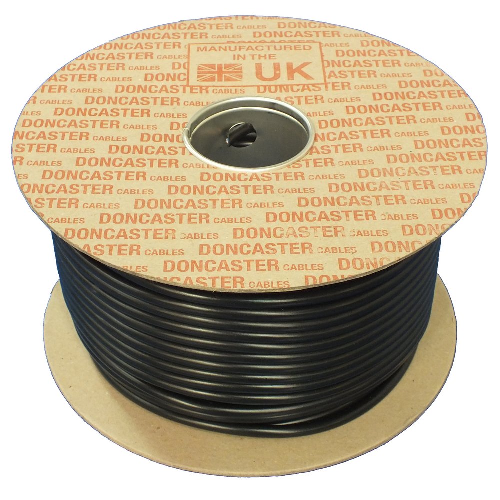 2.5mm 3 Core Outdoor Electrical Cable Per Metre Tuff-wire Black UV  Resistant PVC