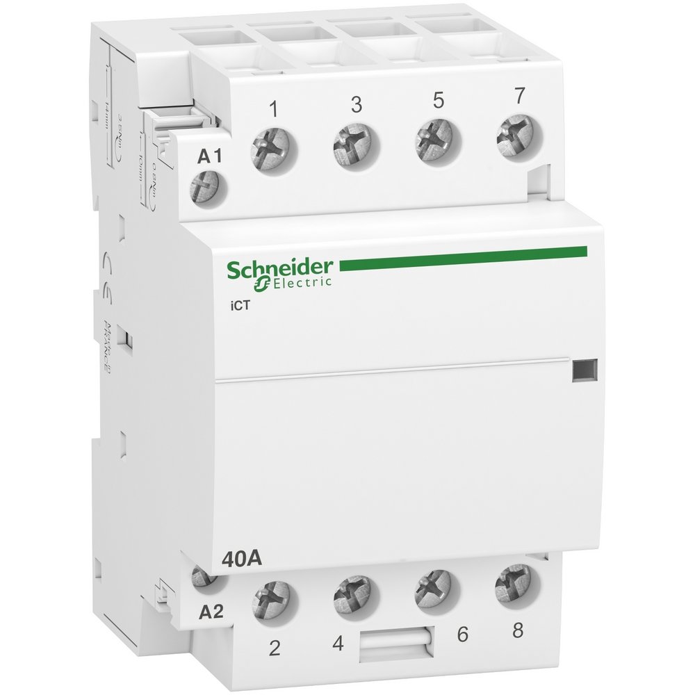 Acti9 ICT Contactor, 40A, 4 Pole, 4NO, 230V, DIN Rail