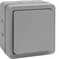 Show details for Weatherproof 20A Double Pole Switch, 1 Gang, Grey, IP66, Sollysta Range