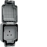 Show details for  Weatherproof 13A Double Pole Unswitched Socket, 1 Gang, Grey, IP66, Sollysta Range