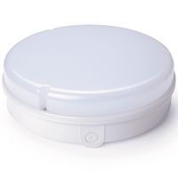 Show details for  Atlantic 15W LED Round Bulkhead with Emergency, 4000K, 1550lm, IP65, White