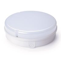 Show details for  Atlantic 15W LED Round Bulkhead with Emergency, 4000K, 1550lm, IP65, White