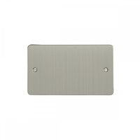 Show details for  2 Gang Blanking Plate - Satin Stainless Steel