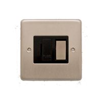 Show details for  13A DP Switched Fuse Spur - Satin Stainless Steel/Black
