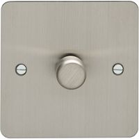 Show details for  400W 2 Way Dimmer Switch, 1 Gang, Satin Stainless Steel, Enhance Flat Plate Range