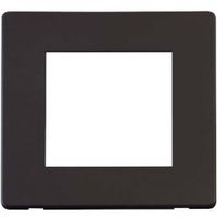 Show details for  Definity Screwless Black 2 Gang New Media Outlet Plate COVER ONLY