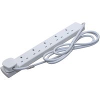 Show details for  13A Extension Lead, 6 Gang, 2m, White