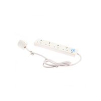 Show details for  13A Surge Protected Extension Lead, 4 Gang, 2m, White