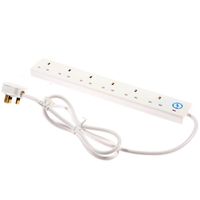 Show details for  Surge Protected Extension Lead, 6 Gang, 2m, White