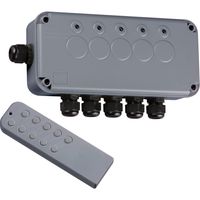 Show details for  Remote Switch Box, 5 Gang, IP66, Grey