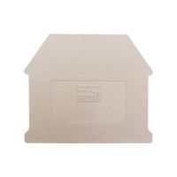 Show details for  Feed Through DIN Rail Terminal End Cover, 10mm, Grey