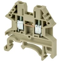Show details for  Feed Through DIN Rail Mount Terminal Block, 24A, 1kV, 2.5mm, Grey