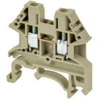 Show details for  Feed Through DIN Rail Mount Terminal Block, 32A, 1kV, 4mm, Grey