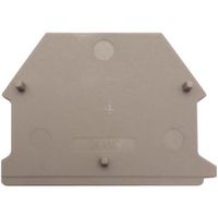 Show details for  Feed Through DIN Rail Terminal End Cover, 4mm, Grey