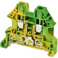Show details for  Feed Through Earth DIN Rail Mount Terminal Block, 600V, 4mm, Green / Yellow