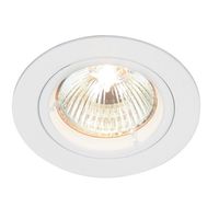 Show details for  50W White Cast Fixed Indoor Downlight (Lamp Not Included)