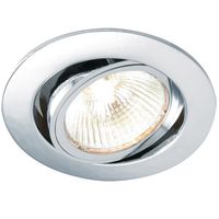 Show details for  50W Chrome Plated Cast Tilting Indoor Downlight (Lamp Not Included)