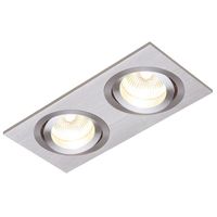 Show details for  Tetra Twin Downlight, 50W, Brushed Silver Anodised