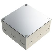 Show details for  Adaptable Box with Knockout, 50mm x 100mm x 100mm, Galvanised Sheet Steel