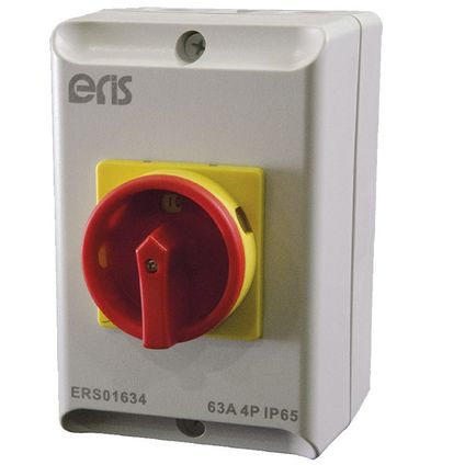 ERS01634 Eris Industrial 63A 4 Pole Surface Mount Isolator IP65 | YESSS ...