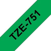 Show details for  24mm Black on Green Labelling Tape