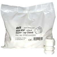 Show details for  M25 IP68 Dome Top Gland White 13-18mm - Pack Qty 10