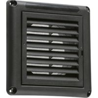 Show details for  EasiPipe Louvered Rigid Duct Outlet with Flyscreen (100mm) - Black