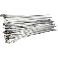 Show details for  Cable Ties (360 x 7.9mm) - Stainless Steel [Pack of 100]