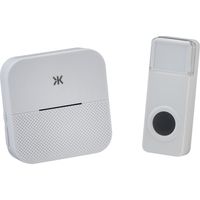 Show details for  Wireless Plug-in Mains Powered Doorbell, 80m, White