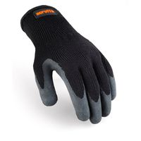 Show details for  Utility Latex Coated Gloves, Black, Size 10