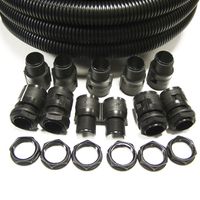 Show details for  IP40 25mm x 10m Black Polypropylene Contractor Pack c/w 10 x Glands & Locknuts
