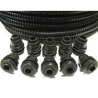 Show details for  IP65 25mm x 10m Black PVC Contractor Pack c/w 10 x Glands & Locknuts