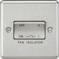 Show details for  10AX 3 Pole Fan Isolator Switch, 1 Gang, Brushed Chrome