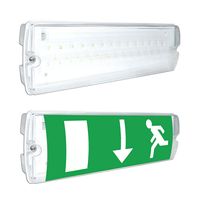 Show details for  7W LED Maintained Emergency Bulkhead with Legend Set, 6000K, 235lm, IP65, White