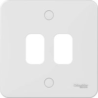 Show details for  Lisse 1 Gang 2 Module Grid Plate - White