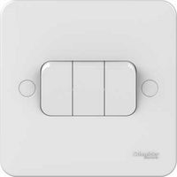 Show details for  Lisse 10A 3 Gang 2 Way Switch - White