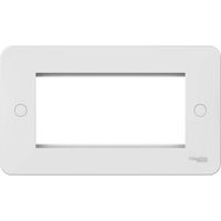 Show details for  Lisse 2 Gang 4 Module Face Plate - White
